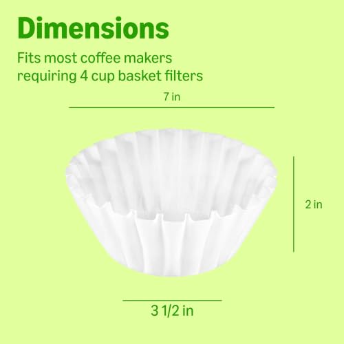 Side view of basket coffee filter