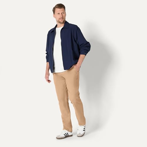 Essentials men's chinos folded showing fit and cut