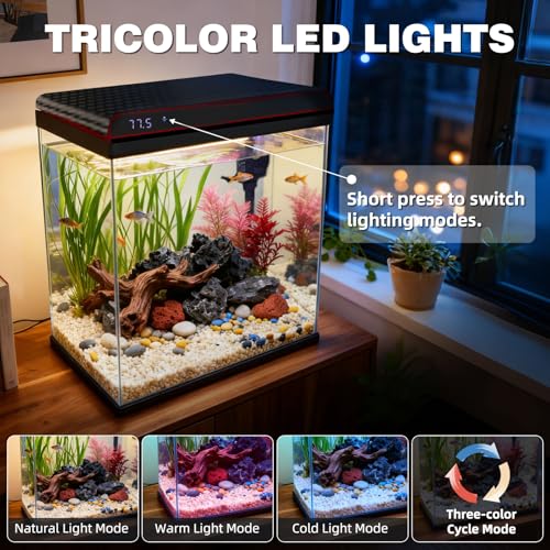 COOSPIDER 10 Gallon aquarium LED lighting modes