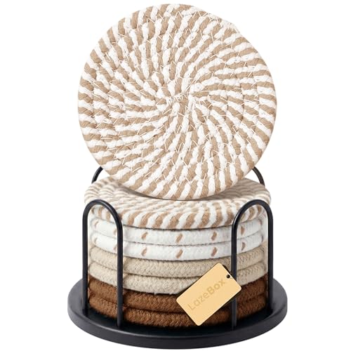 Lazebox Coasters set of 8 in coffee color