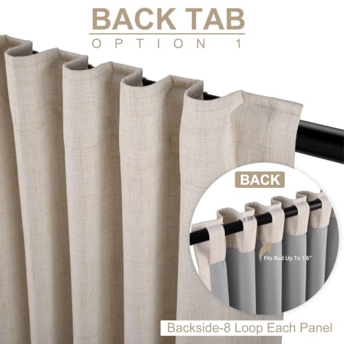 Blackout Shield curtains showing back tab installation