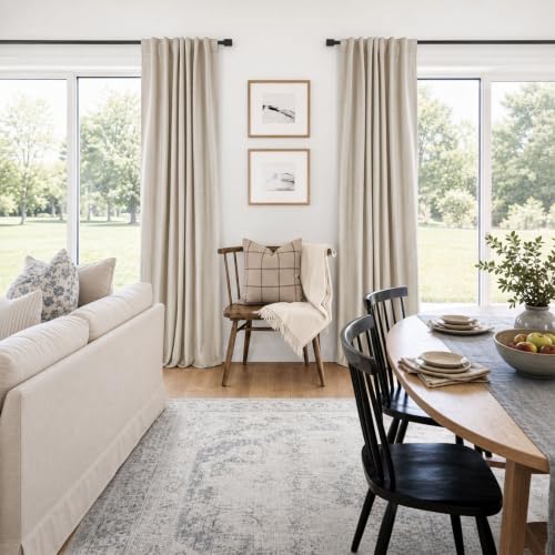 Pair of 50x84 cream curtains