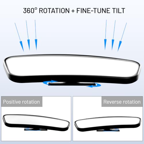 WildAuto blind spot mirror showing 360 degree rotation
