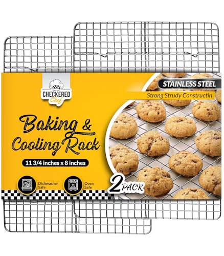 Checkered Chef Cooling Rack 8x11.75 inch side view
