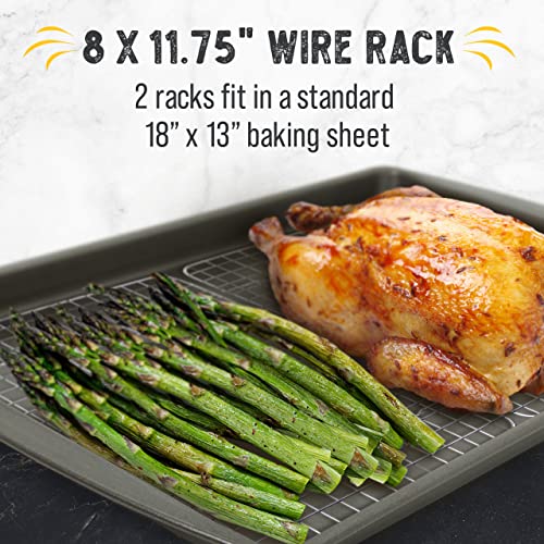 Stainless steel cooling rack grid detail