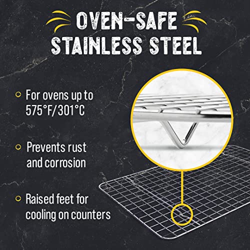 Checkered Chef rack inside a baking sheet