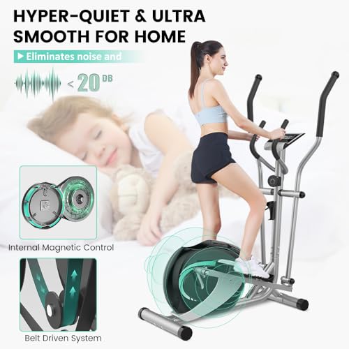 Quiet Magnetic Elliptical Training Machine
