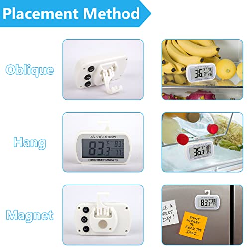 White RIY refrigerator thermometer side profile