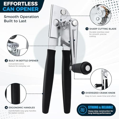 Large commercial can opener in black