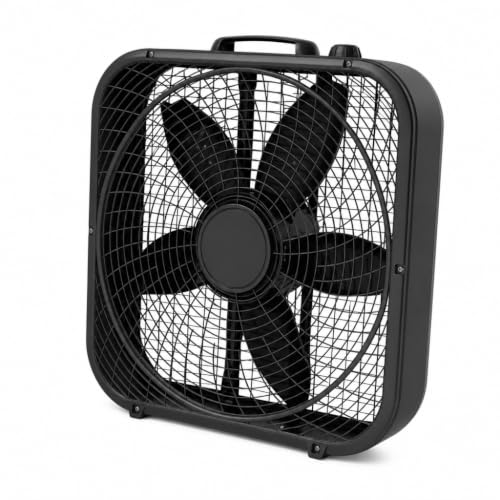 TrioBliss Store 20 inch classic box fan black