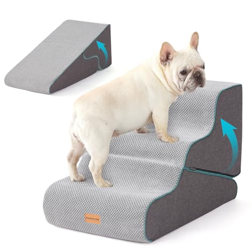 Gardner Pet 2-in-1 3-step dog stairs in grey