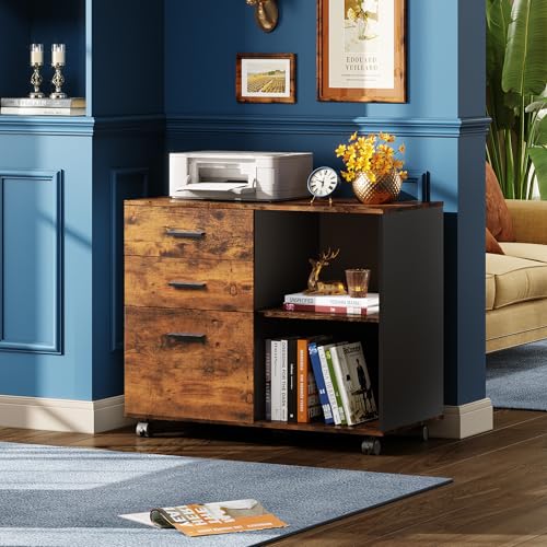 DEVAISE file cabinet with smooth full-extension slides