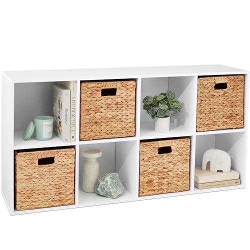 Best Choice Products 8-cube white shelf