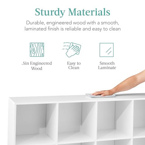 Organized shelves with decor and books