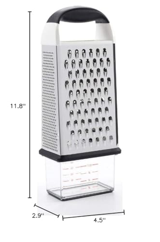 Black OXO Good Grips 4-Sided Box Grater full set