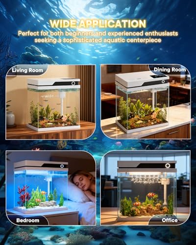 Vehipa aquarium with aromatherapy humidifier active