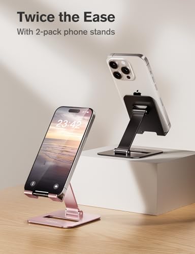 Nulaxy cell phone holder folded flat for portability