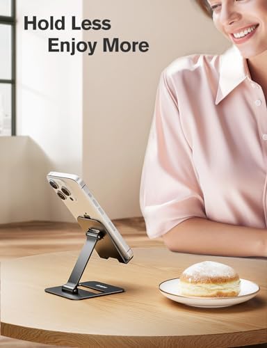 Adjustable height feature of Nulaxy A6 phone stand