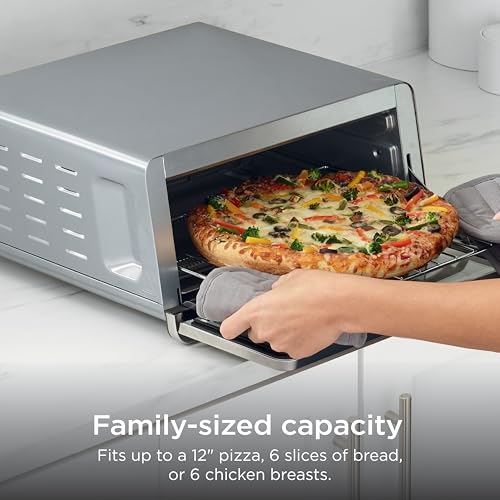 Ninja oven baking a pizza