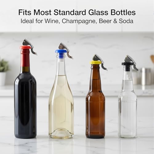 Airtight seal demonstration on wine bottle