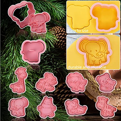 Zebra and Giraffe plastic cookie cutters