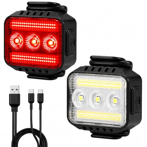 TioyFiuy Bright Bike Lights Set front and rear