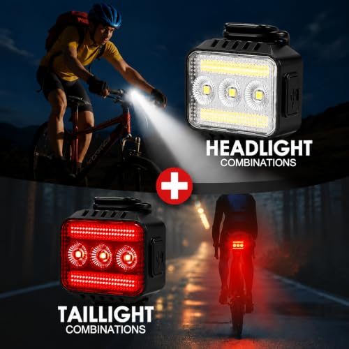 Black TioyFiuy bicycle lights side profile