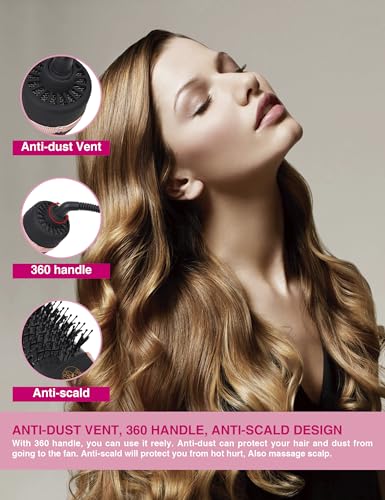 Lightweight hair dryer brush profile view