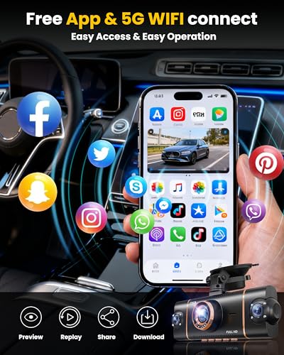 Mobile app interface for XYGCACO dash cam