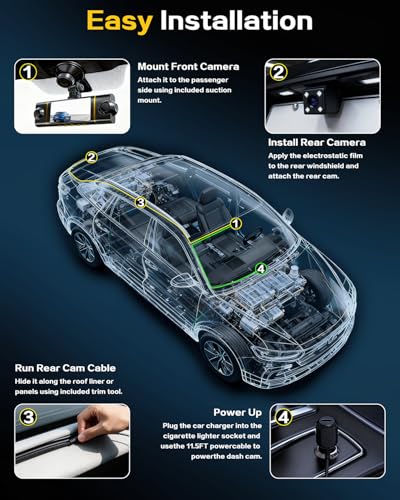 Black finish XYGCACO dash cam mounting bracket