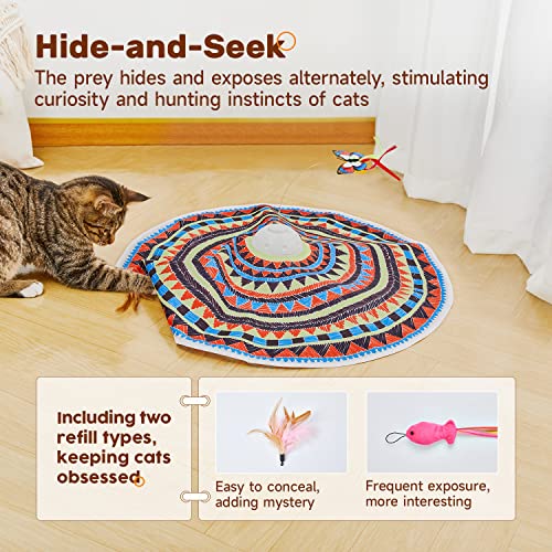 Potaroma toy with feather and butterfly motion