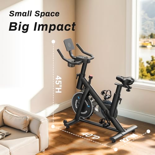 Exercise bike triangular frame for stability