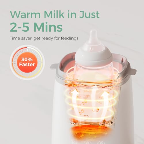 Momcozy bottle warmer showing the water bath interior