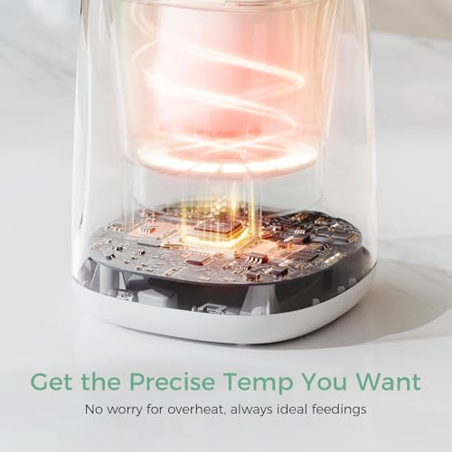 Close up of Momcozy bottle warmer control panel
