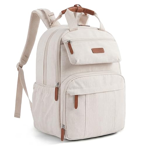 mommore Diaper Bag Backpack beige front view