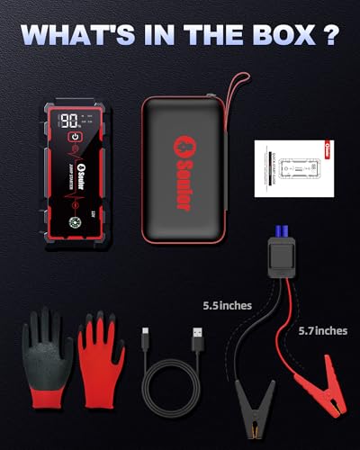 Portable jump starter size comparison