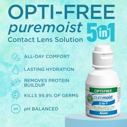 Side profile of travel size contact lens solution