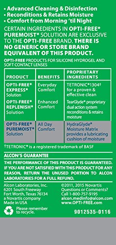 Top view of the Opti-Free lens solution bottle cap