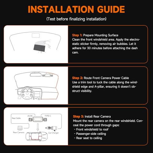 Neideso N300 dash cam installed in car