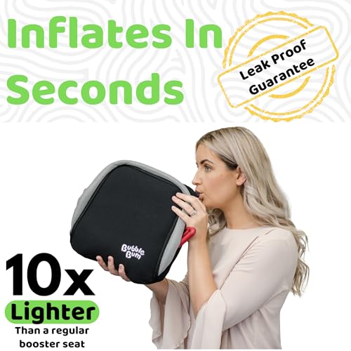 Side view of BubbleBum backless booster in Black