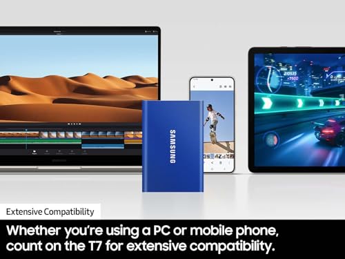 Compact Samsung T7 Portable SSD design