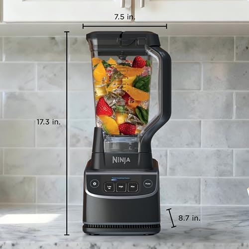 Ninja blender mixing frozen ingredients