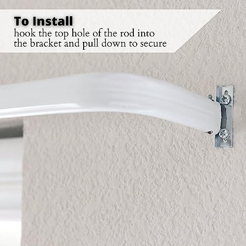 Adjustable white window rod 28 to 48 inches
