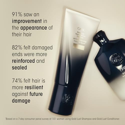 Gold Lust hair care bottle side profile