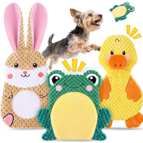 XIUGOAL 3 Pack No Stuffing Interactive Dog Toys set