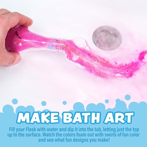 Colorful foam eruption from Tub Works Bath Potion