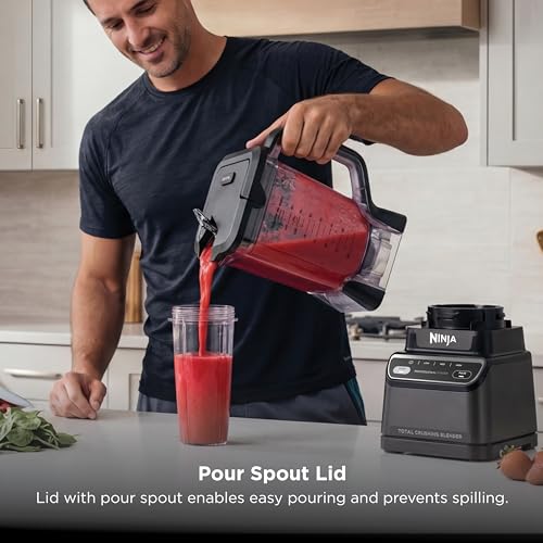 Ninja 72oz blender showing capacity markings