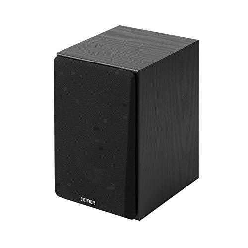 Side profile of Edifier R980T black speakers