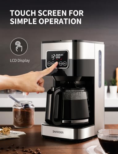 SHARDOR CM1429TE-UL silver coffee machine angled