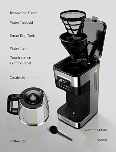 SHARDOR programmable coffee machine side profile